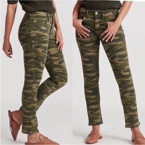 lucky brand mid rise ava slim camouflage camo Stretch Size 8 / 29